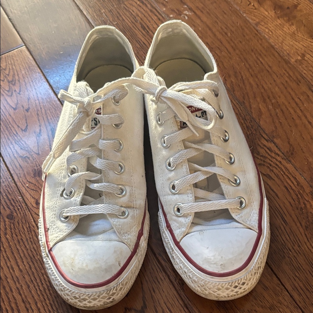 Converse White Canvas Sneakers